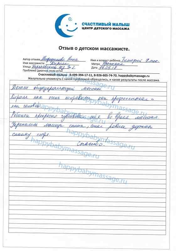 Массаж новорожденному на Пражской Харьковский проезд