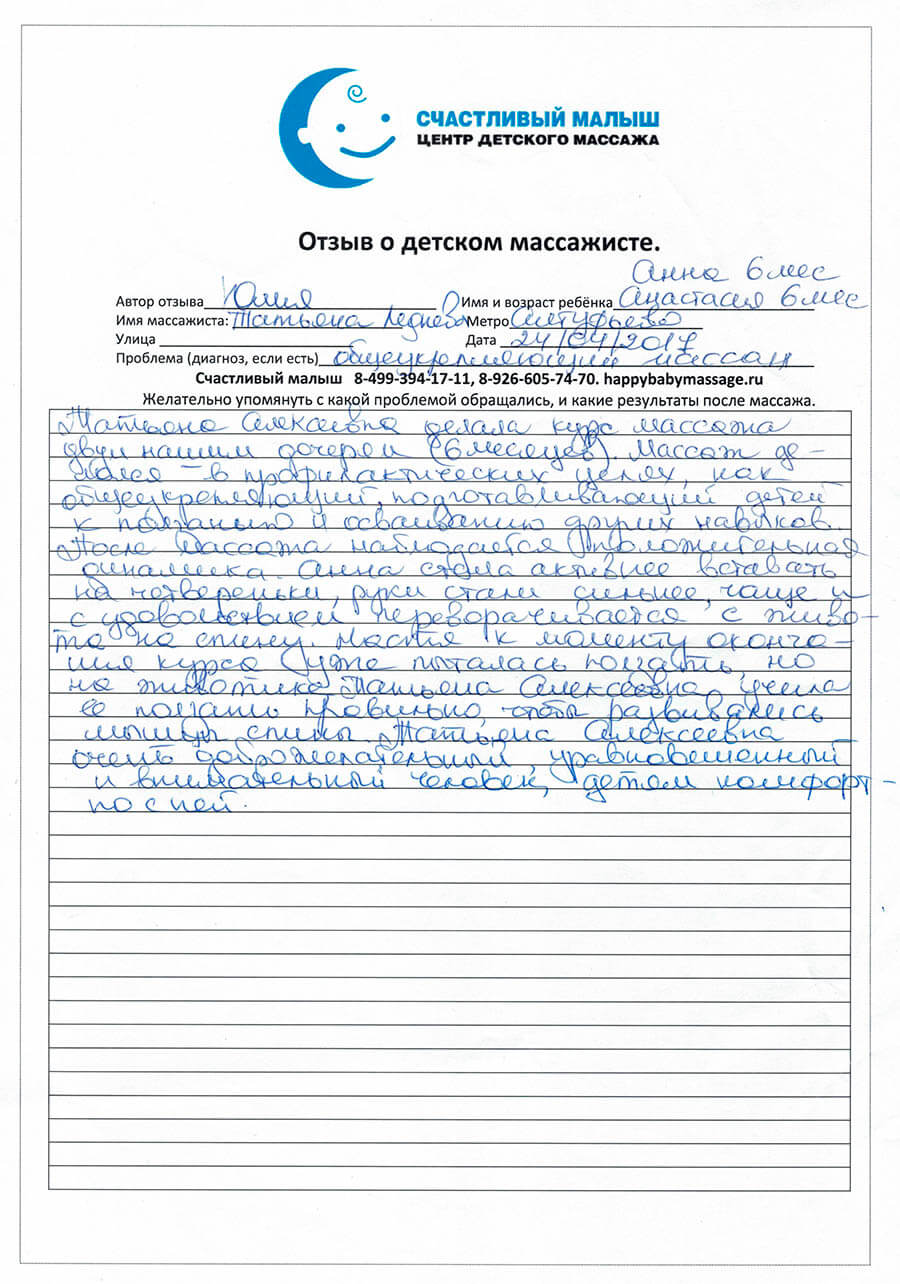 Массаж новорожденным в Алтуфьево