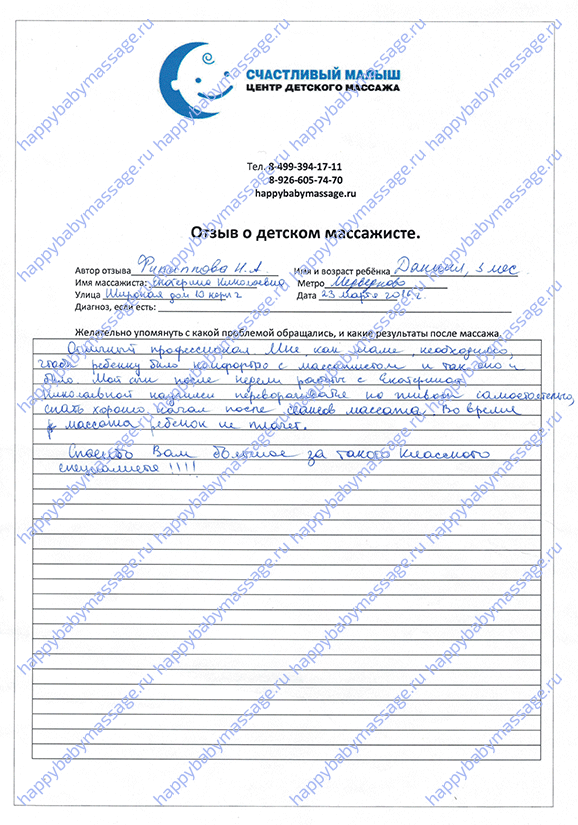 Массаж новорожденному в 3 месяца м. Медведково, САО, район Северное Медведково